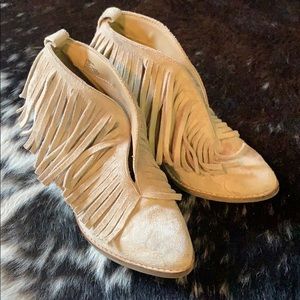 Fringe booties